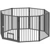 8 Panels Dog Playpen, Foldable Portable Pet Playpen with Door, for Small & Medium Dogs, 30"H