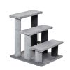 Cat Stairs for Bed, Couch 3 Steps, Small Cat Tree for Indoor Cats with Scratching Posts Toy Ball, 17.5" x 15.5" x 19"