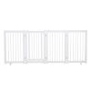 4 Panel Foldable Free Standing Pet Gate with Support Feet for Medium and Large Dogs, for Stairway, Doorway, Hallway