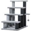 Cat Stairs for Bed, Couch 4 Steps, Small Cat Tree for Indoor Cats with Scratching Posts Toy Ball, 23.5" x 16" x 25"