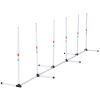 Adjustable Dog Agility Training Obstacle Set with Weaves Poles and Storage Bag for Pet Dogs Outdoor Games Exercise White