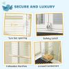 30 Inch Open Top Bird Cage with Removable Tray, Food Container for Medium Small Bird, Finches, Dark Grey