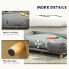Washable Dog Sofa for Large Dogs, Elevated Pet Couch with Anti-slip Foot Pads, Dark Grey