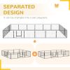 24 Panel 24" Height Heavy Duty Dog Playpen for Small Medium Dogs, Grey