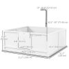 Whelping Box for Dogs with Retractable Light Stand, Waterproof Pad, Rail, Adjustable Height Door, 49" x 47"