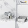 Stainless Steel Cat Litter Box High Sided with Metal Scoop & Holder, Non-Sticky, Easy to Clean, Anti-Urine Leakage