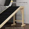 Pet Ramp Bed Steps for Dogs Cats Non-slip Carpet 74"L x 16"W x 25"H Natural