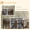 Large Outdoor Catio with Condos, Platforms, Doors, Ladders, Weather-Resistant Roof, Espresso