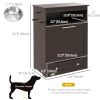 Pet Feeder Station Storage Cabinet, Dog Food Storage Container with Dog Raised Bowls, Watering Supplies, Coffee