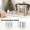 6 Panels Heavy Duty Dog Playpen Outdoor Indoor with Door & Strap, 39" Height Portable & Foldable Pet Playpen