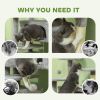 54" Cat Tree, Multi-Level Cat Tower with Scratching Posts, Cat Condos, Bed, Platforms, Ramp, Toy Ball, Light Grey