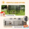 Dog Fence Outdoor 6 Panels 31.5" Height Steel Pet Exercise Pen Indoor, for Small and Medium Dogs