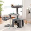 Cat Tree Tower with Scratching Platform & Hammock