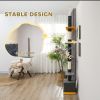 Floor to Ceiling Cat TreeTower with 90.5"-108" Adjustable Height, Scratching Posts, Hammock, Condo, Toy Ball, Dark Grey