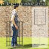 39" Dog Playpen Indoor Outdoor, Portable Foldable 8 Panels Pet Playpen with Door & Strap for Large Dogs