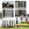 Outdoor Dog Kennel with Waterproof UV-Resistant Cover, 6 x 6 x 6 ft
