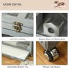 Wooden 3-Tier Hamster Cage Hutch Box with Ladder Wheels for Small Animals, Dark Gray