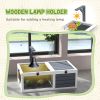 Tortoise Habitat, Wooden Tortoise House w/ Lamp Holder, Gray