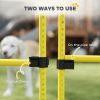 4 Piece Dog Agility Course Backyard Set with 4 Height Adjustable Dog Agility Jumps, Carry Bag, Yellow