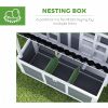 Wooden Chicken Coop with Nesting Box, Pull-Out Tray, Waterproof Roof, 39" Chicken House for 4-6 Chickens, Rabbits