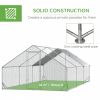 10' x 20' x 6.5' Chicken Coop Cage, Outdoor Hen House w/Cover & Lockable Door