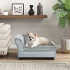 PawHut Luxury Dog Bed for Small Dogs, Hidden Storage, Soft Foam Couch, Modern Pet Furniture, Gray