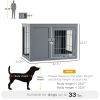 Furniture Style Dog Crate End Table, w/ Double Doors for Small & Medium Dogs