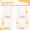 30" Extra Tall Dog Gate w/ Cat Door, 2 Extension Kits, for Doorways, Hallways, Stairways, 30"-41" Width