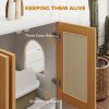 Cat Litter Box Enclosure w/ 2 Cabinets, Scratching Mats, Pull-Out Trays, Hidden Litter Box for 2 Cats, White