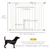 Auto-Close Pet Gate, Stair Gate with Cat Door, Double Locking for Doorways Hallways Stairs, Fits 29"-39.4" Wide, White
