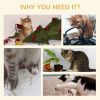 Cat Tree for Indoor Cats with Scratching Posts, Double-Layer House, 32" x 16" x 53", Natural