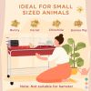 Two-Story Small Animal Cage Removable from Stand, Pet Habitat with Shelf & Wheels, 39" x 20.5" x 36.5", Red