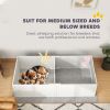 Whelping Box for Dogs w/ Adjustable, Removable Door, for Small Medium Dogs, 77" x 38", White