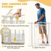 38" Extra Tall Dog Gate w/ Cat Door, 2 Extension Kits, for Doorways, Hallways, Stairways, 30"-41" Width