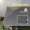 Outdoor Dog Run with Adjustable & Rotatable Dog Bowls, Sun-Shade Cover, for Small and Medium Dogs, 4.6' x 4.6' x 3.7'
