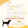 30" Extra Tall Dog Gate w/ Cat Door, 2 Extension Kits, for Doorways, Hallways, Stairways, 30"-41" Width
