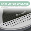 Cat Litter Box with Lid, Front Door Flap, Scoop, Handle, Easy Clean, for Small and Medium Cats, Grey