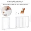 4 Panel Foldable Free Standing Pet Gate with Support Feet for Medium and Large Dogs, for Stairway, Doorway, Hallway