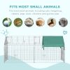 87x41x41-IN Catio Rabbit Guinea Pig Cage Chicken Coop Run, Small Animal Enclousure Outdoor Indoor with Cover and Multiple Doors, Green