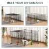 Small Animal Cage for Bunny, Guinea Pig, Chinchilla, Hedgehog, Portable Pet Enclosure with Door, 16 Panels