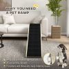 Pet Ramp Bed Steps for Dogs Cats Non-slip Carpet 74"L x 16"W x 25"H Natural