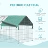 87x41x41-IN Catio Rabbit Guinea Pig Cage Chicken Coop Run, Small Animal Enclousure Outdoor Indoor with Cover and Multiple Doors, Green