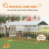 19.7' x 7.5' x 7.5' Outdoor Dog Kennel Dog Run with Waterproof, UV Resistant Cover for All-Sized Dogs, Silver
