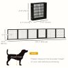 Wooden Freestanding Pet Gate w/ 2 Support Feet, Black