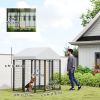 Outdoor Dog Kennel with Waterproof UV-Resistant Cover, 6 x 4 x 6 ft