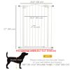 Extra Tall Dog Gate with Door, Pressure Fit, Auto Close, Double Locking for Doorways Hallways Stairs, 29"-32", White