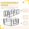 8 Panel Heavy Duty Dog Playpen 23.5" Height for Small Medium Dogs