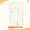 67" Extra Tall Pet Gate, 30"-41" Dog Gate with Cat Door, 1.4" Narrow Gap, 2.8" and 5.5" Extension, for Doorway, Hallway