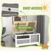 Tortoise Habitat with Shelf Storage Tortoise Gift Accessory with Weather Protection for Indoor, Light Gray