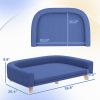 Dog Sofa Couch Bed with Washable Cushion for Large Dogs, Cats, Blue